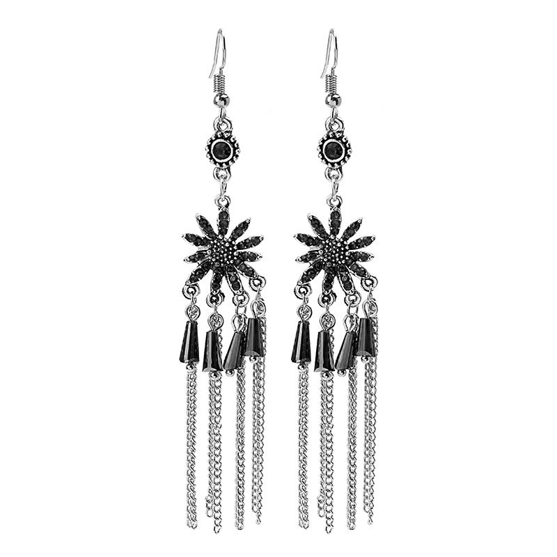 Wholesale Colorful Bohemian Devil Eye Crystal Alloy Earrings